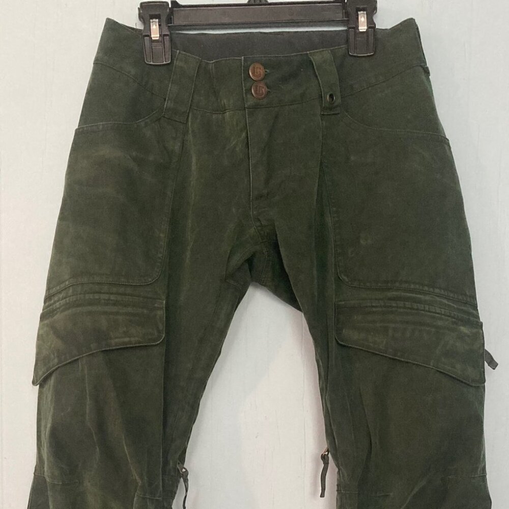 Womens Burton dry ride snowboard pants dark green XXS